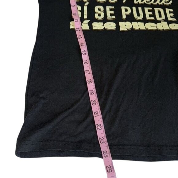 Sí Se Puede Black Graphic Tee Small By Well Worn Los Angeles 60% Cotton 40% Poly - Picture 4 of 4